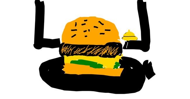 Drawing of Burger by Maddie