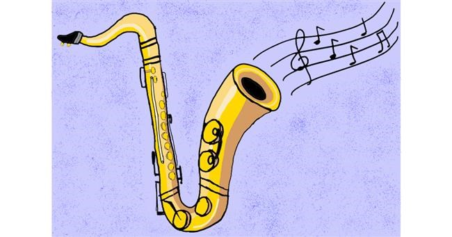 Drawing of Saxophone by Lili