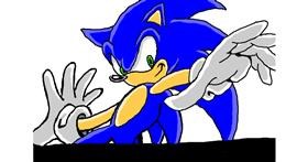 Drawing of Sonic the hedgehog by InessA