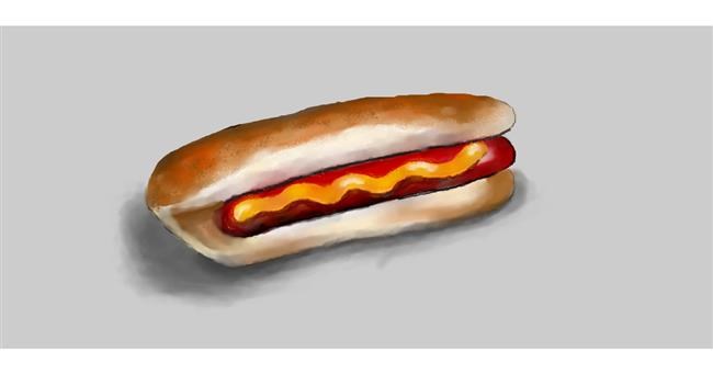 Drawing of Hotdog by DebbyLee