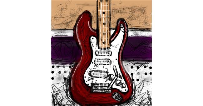 Drawing of Guitar by KayXXXlee