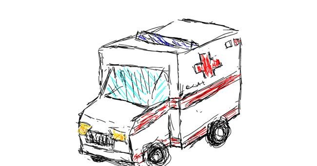 Drawing of Ambulance by hi