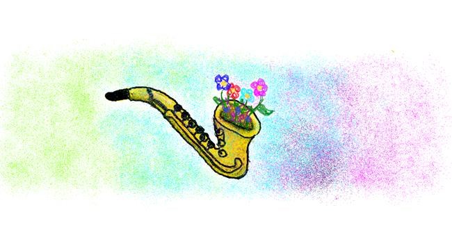 Drawing of Saxophone by butters