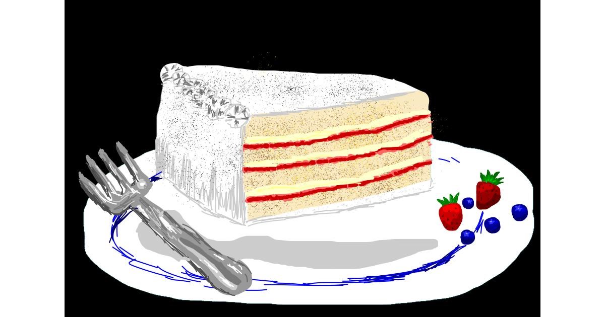 Drawing of Cake by Bigoldmanwithglasses