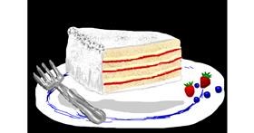 Drawing of Cake by Bigoldmanwithglasses