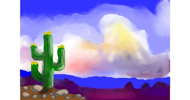 Drawing of Cactus by Mia