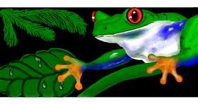 Drawing of Frog by Debidolittle