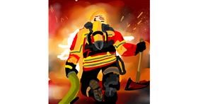 Drawing of Firefighter by Rose rocket
