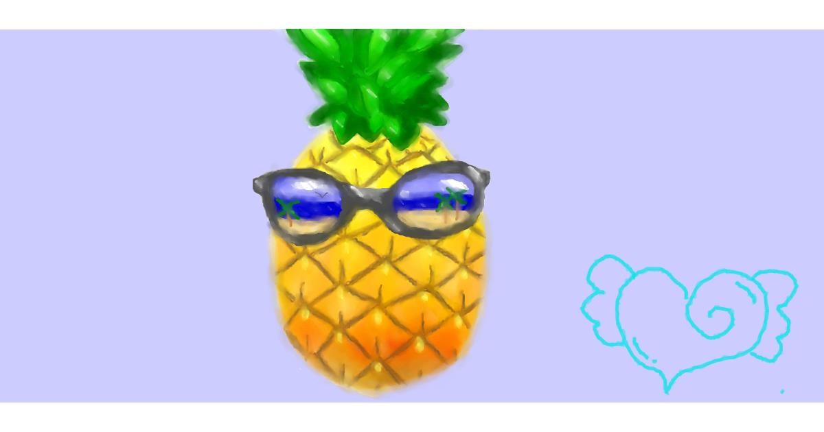 Drawing of Pineapple by GABABUNDO