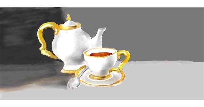 Drawing of Teapot by Kim
