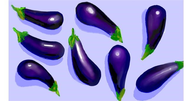 Drawing of Eggplant by Grace💖
