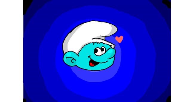 Drawing of Smurf by uwu