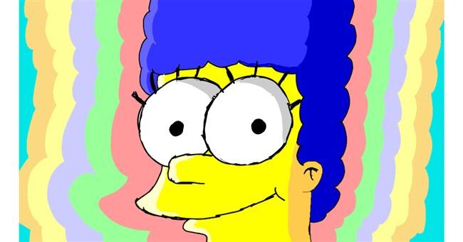 Marge Simpson-Zeichnung von Sam