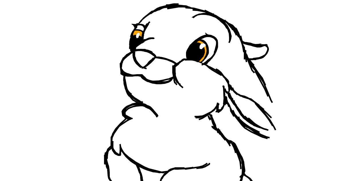 Drawing of Rabbit by Silenteili