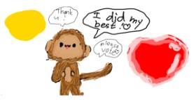 Drawing of Monkey by Meow