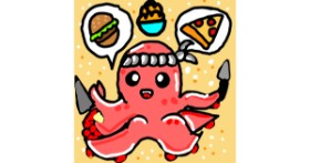 Drawing of Octopus by Kiara