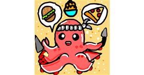 Drawing of Octopus by Kiara