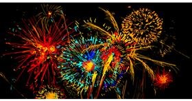 Drawing of Fireworks by Maron_Anastasia 