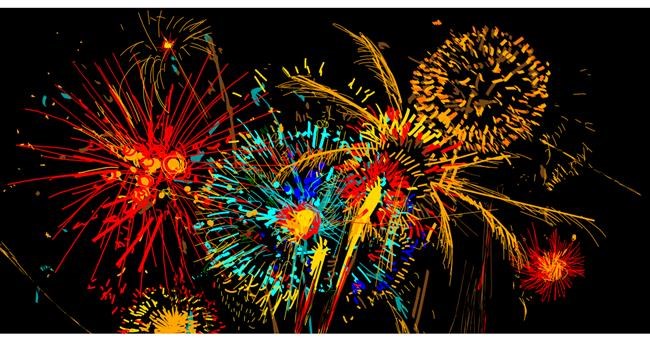 Drawing of Fireworks by Maron_Anastasia 