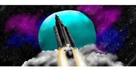 Drawing of Rocket by Annie