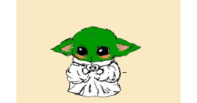 Drawing of Baby Yoda by cherry★°
