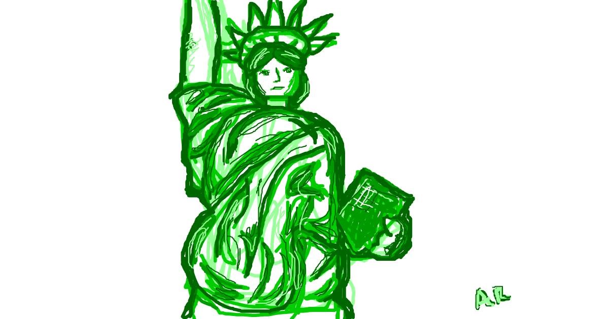 Drawing of Statue of Liberty by Ashley