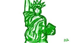 Drawing of Statue of Liberty by Ashley