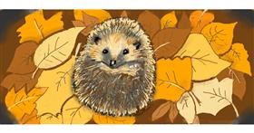 Drawing of Hedgehog by Mar