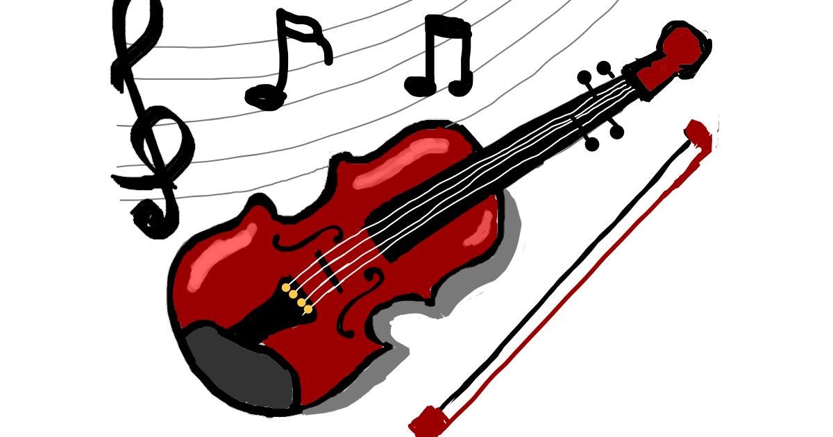 Drawing of Violin by Vicki