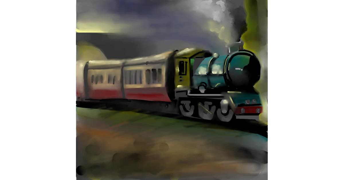 Drawing of Train by Aastha