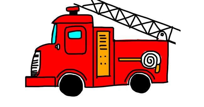 Feuerwehrauto-Zeichnung von Mekiki