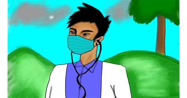 Drawing of Doctor by Fortnite sweat