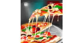 Drawing of Pizza by Vinci