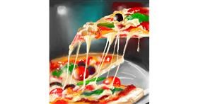 Drawing of Pizza by ⋆su⋆vinci彡