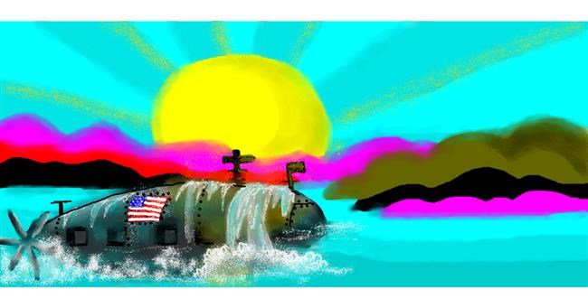 Drawing of Submarine by DebbyLee