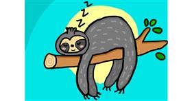 Drawing of Sloth by Mackanilla