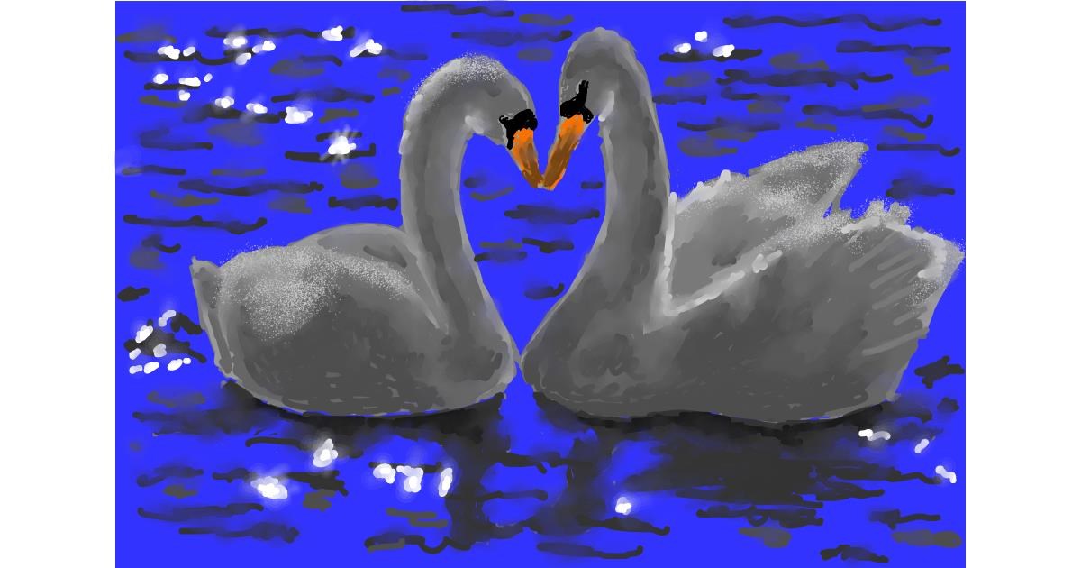 Drawing of Swan by Kaddy