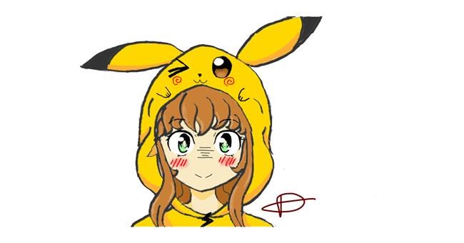 Drawing of Pikachu by Ténèbres