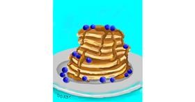 Drawing of Pancakes by GreyhoundMama