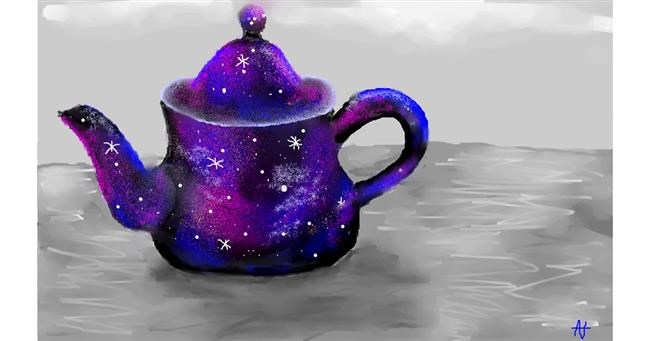 Drawing of Teapot by Denie