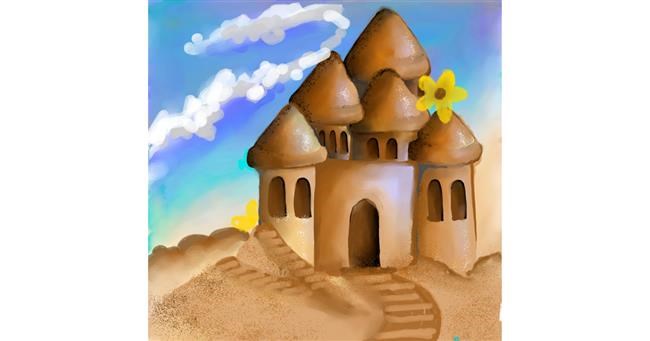 Drawing of Sand castle by 💝Alena💕