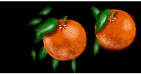 Orange-Zeichnung von Eclat de Lune