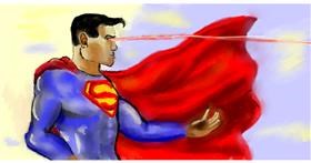Drawing of Superman by Mea