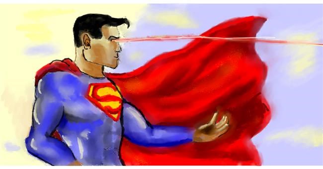 Drawing of Superman by Mea