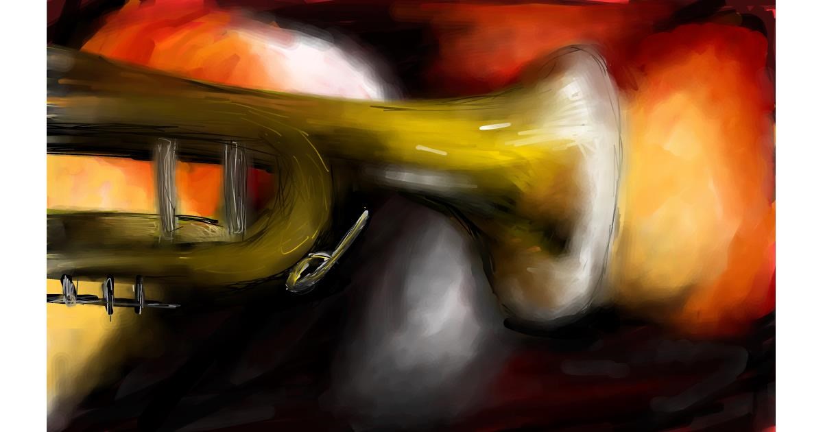 Drawing of Trumpet by Soaring Sunshine