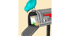 Drawing of Mailbox by GreyhoundMama
