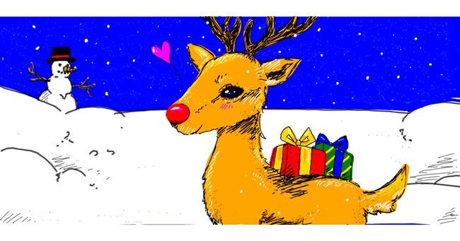 Drawing of Reindeer by wiio