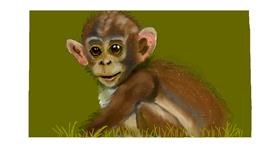 Drawing of Monkey by DebbyLee