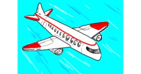 Drawing of Airplane by CatMatrixs