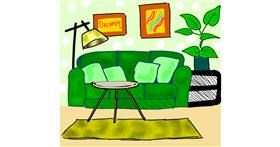 Drawing of Couch by Dreamer